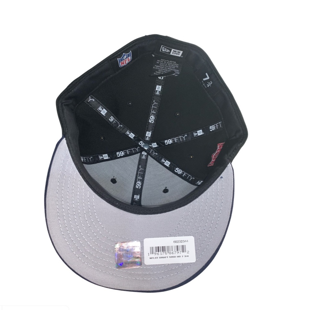 New Era NFL Houston Texans Fitted Hat SidePatch with gray Undervisor two tone - Picture 5 of 5